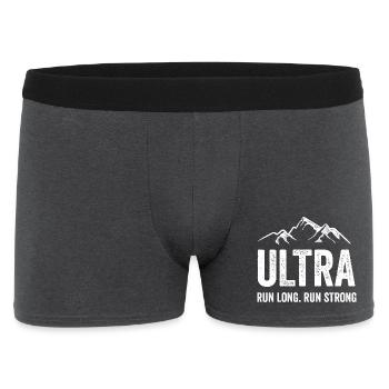 Ultra Running - Run Long. Courez fort. - Boxer Homme - charbon - Devant