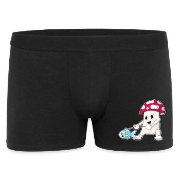 Pêche aux poissons pêcheurs aux champignons - Boxer Homme - noir - Devant