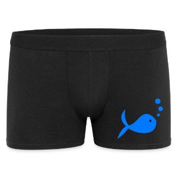 SURFING. FISH. BEACH. SEA. OCEAN. HUMOR. HOLIDAY - Men's Boxer Shorts - black - Front