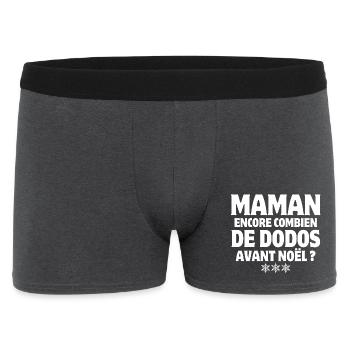 noël, joyeux Noël, joyeuses fêtes - Boxer Homme - charbon - Devant