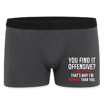 Tu le trouves Je le trouve drôle Je suis plus heureux Sarcastique - Boxer Homme - charbon - Devant