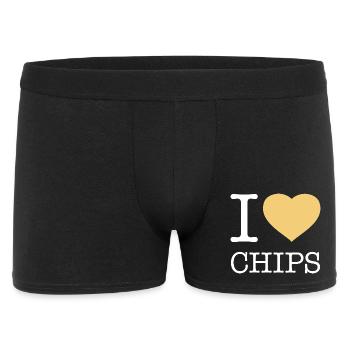 J’ADORE LES FRITES - Boxer Homme - noir - Devant