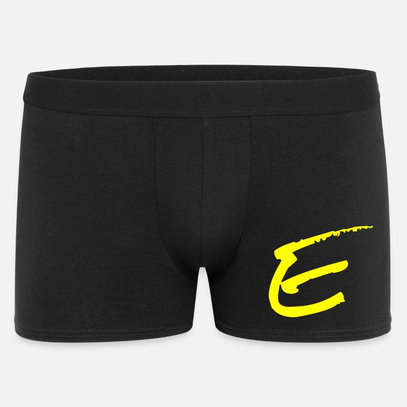 Buchstabe E - Männer Boxer Shorts - Schwarz