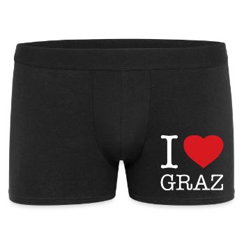 I LOVE GRAZ Austria Österreich - Männer Boxer Shorts - Schwarz - Vorne
