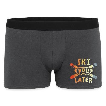Blague sur le skieur - Boxer Homme - charbon - Devant