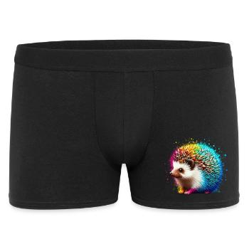 Igel - Männer Boxer Shorts - Schwarz - Vorne
