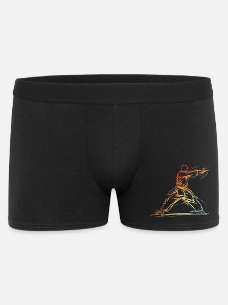 Karateka Line Sketch Retro - Men's Boxer Shorts - black