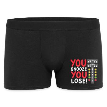 Beschleunigungsrennen Drag Racer - Männer Boxer Shorts - Schwarz - Vorne