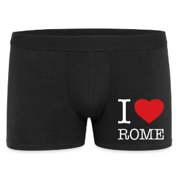 I LOVE ROME Rom Italy Italien - Männer Boxer Shorts - Schwarz - Vorne