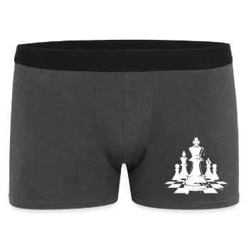 Schachfiguren Zeichnung - Männer Boxer Shorts - Anthrazit - Vorne