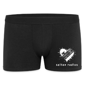selten radlos fahrrad spruch geschenk herz reifen - Männer Boxer Shorts - Schwarz - Vorne