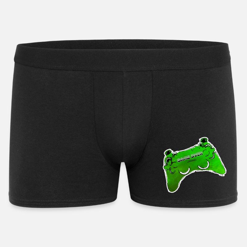 manette de bande dessinée verte avec texte GAME OVER - Boxer Homme - noir