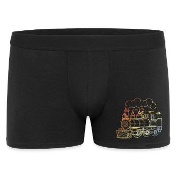 Steam locomotive vintage look - Men's Boxer Shorts - black - Front