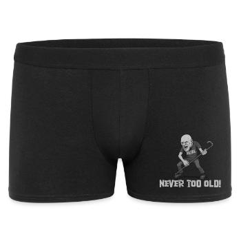 Never too old – (Metal-Opa) - Männer Boxer Shorts - Schwarz - Vorne