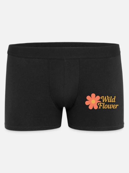 Wildflower illustration for nature lovers - Men's Boxer Shorts - black