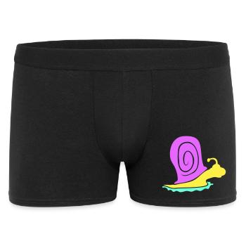 coquille d'escargot escargot coloré mignon silhouette cool - Boxer Homme - noir - Devant