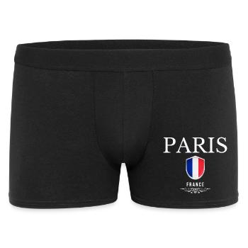 Ich liebe Paris, Paris Frankreich - Männer Boxer Shorts - Schwarz - Vorne
