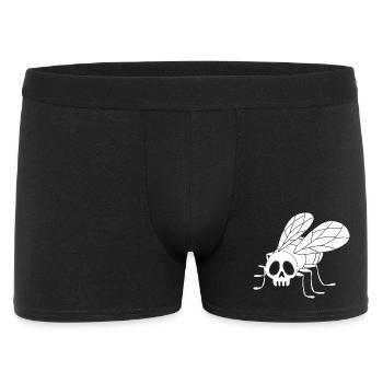 Fly Skull (White) - Men's Boxer Shorts - black - Front