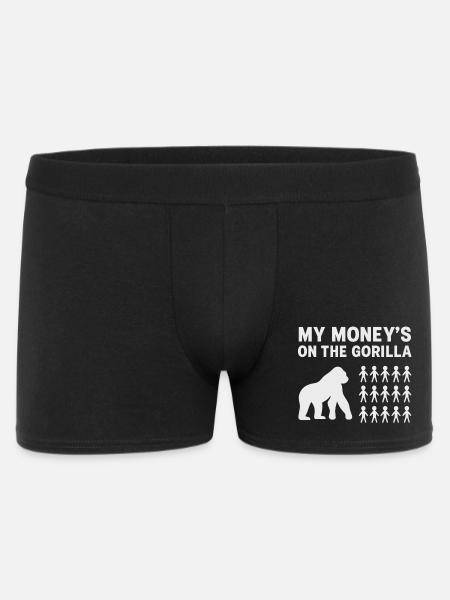 My Money's on the Gorilla - Men's Boxer Shorts - black