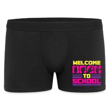 Interprète en langue des signes ASL Bienvenue à l’école - Boxer Homme - noir - Devant