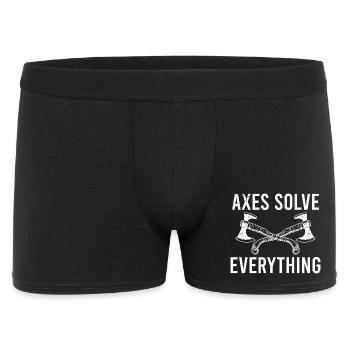 Viking Mythology Valhalla Warrior Axe Sayings - Men's Boxer Shorts - black - Front