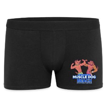 Muscle Dog Strand Santa Monica - Männer Boxer Shorts - Schwarz - Vorne