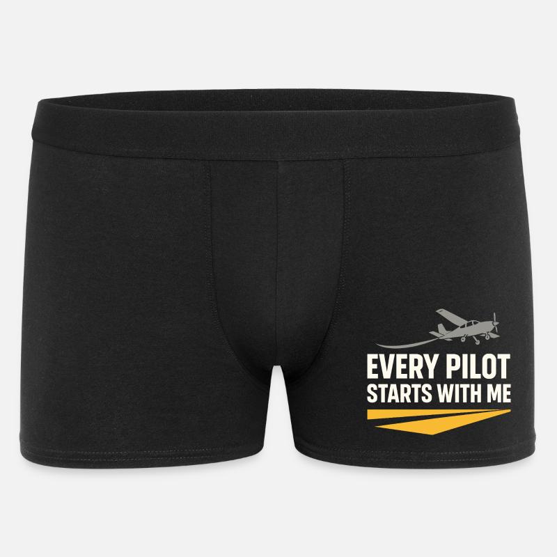 Fluglehrer Cfi Pilot Luftfahrtlehrer - Männer Boxer Shorts - Schwarz