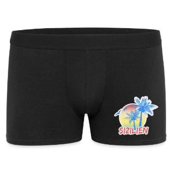 La Sicile comme vacances - Boxer Homme - noir - Devant