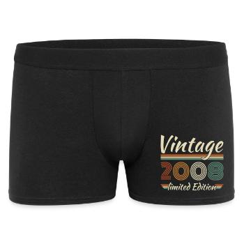 2008 Vintage Rétro Cadeau d’anniversaire - Boxer Homme - noir - Devant