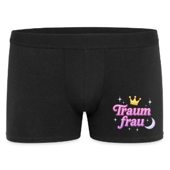 traumfrau / y2k statement spitzname design  - Männer Boxer Shorts - Schwarz - Vorne