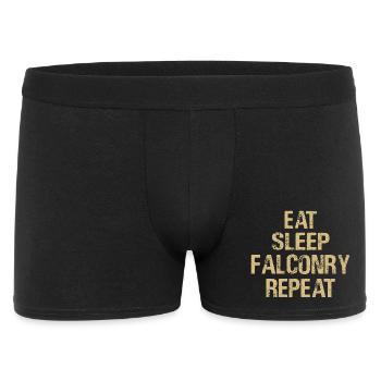 Falknerei Falkner Falknerin Beizjagd Greifvogel - Männer Boxer Shorts - Schwarz - Vorne