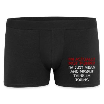 Pas drôle, juste méchant et les gens pensent que je plaisante - Boxer Homme - noir - Devant