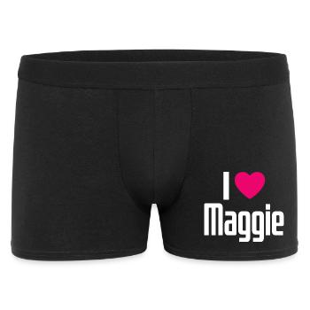 J’adore Maggie Cœur Rose J’aime Maggie - Boxer Homme - noir - Devant