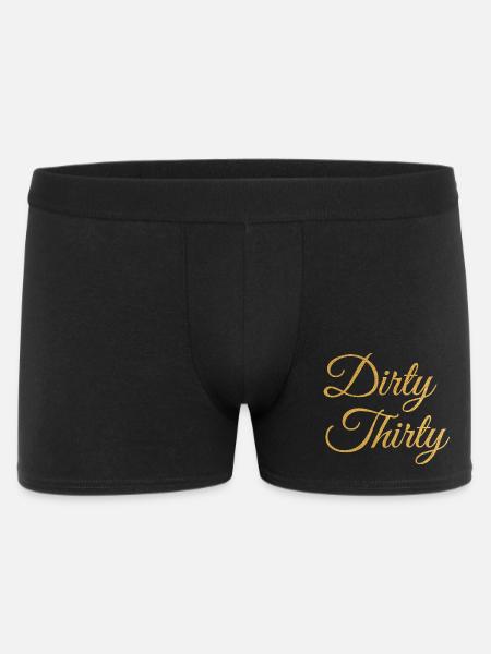 Dirty Thirty Flirty DTF 30e anniversaire - Boxer Homme - noir