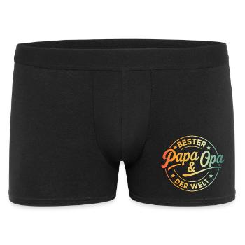 Meilleur papa et grand-père du monde – Idée rétro pour la fête des pères - Boxer Homme - noir - Devant