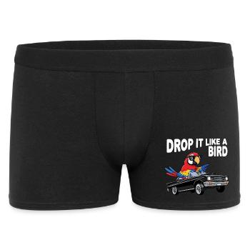 Vogel Cabrio Drop It Like A Bird - Männer Boxer Shorts - Schwarz - Vorne