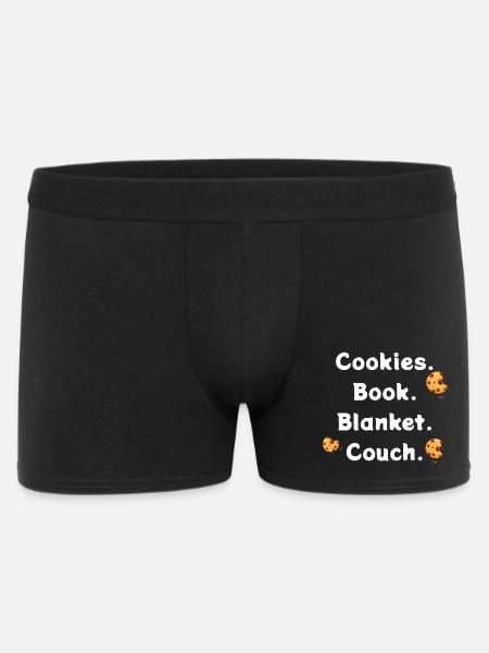 Cookies. Book. Blanket. Couch - Men's Boxer Shorts - black
