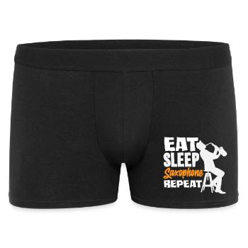 Eat Sleep Saxophone Repeat Saxophonist - Men's Boxer Shorts - black - Front