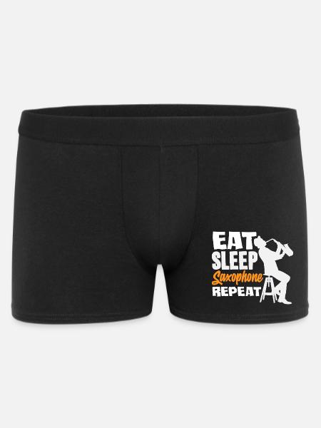Eat Sleep Saxophone Repeat Saxophonist - Men's Boxer Shorts - black