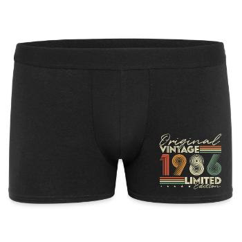 Original 1986 Vintage Vintage Anniversaire Rétro - Boxer Homme - noir - Devant