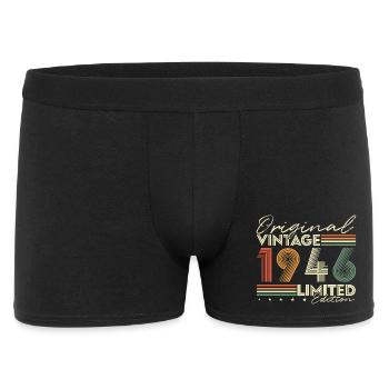 Original 1946 Vintage Anniversaire Rétro - Boxer Homme - noir - Devant