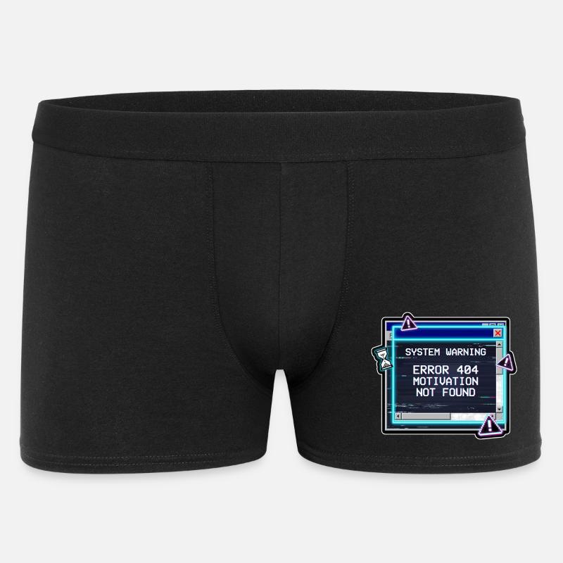 Error 404 Motivation Glitch - Men's Boxer Shorts - black