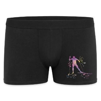 Skilangläufer Skilanglauf - Männer Boxer Shorts - Schwarz - Vorne