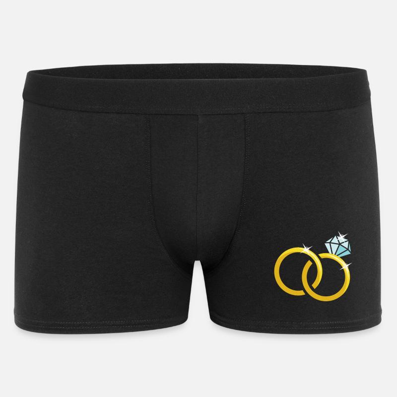Bagues de mariage en or avec diamant - Boxer Homme - noir