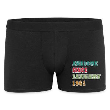 65th Birthday Original January 1961 - Men's Boxer Shorts - black - Front