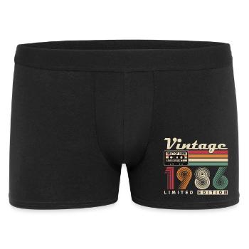 Original 1986 Vintage Vintage Anniversaire Rétro - Boxer Homme - noir - Devant