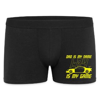 Papa est mon nom 1:24 est ma course de machines à sous de course - Boxer Homme - noir - Devant