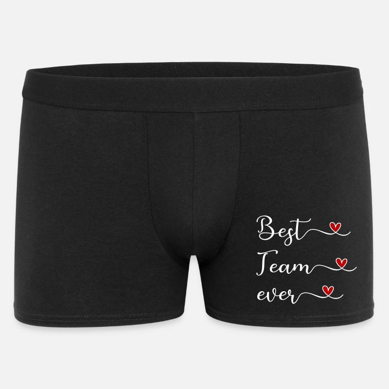 Best Team ever - Männer Boxer Shorts - Schwarz