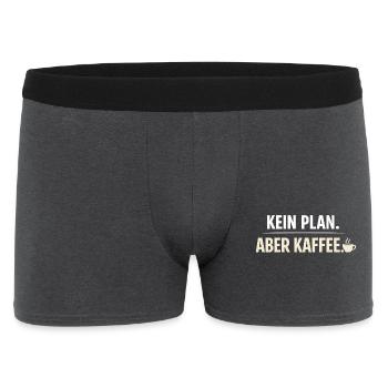 Pas de plan sauf le café - Boxer Homme - charbon - Devant