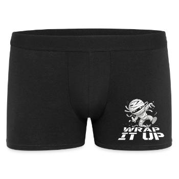 Halloween Mummy Wrap It Up Funny Creepy Saying - Men's Boxer Shorts - black - Front